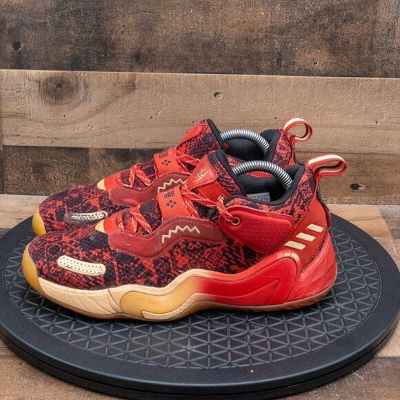 ADIDAS D.O.N. ISSUE 3 CHINESE NEW YEAR MENS ATHLETIC SHOES RED BASKETBALL SIZE 7 - Picture 5 of 10